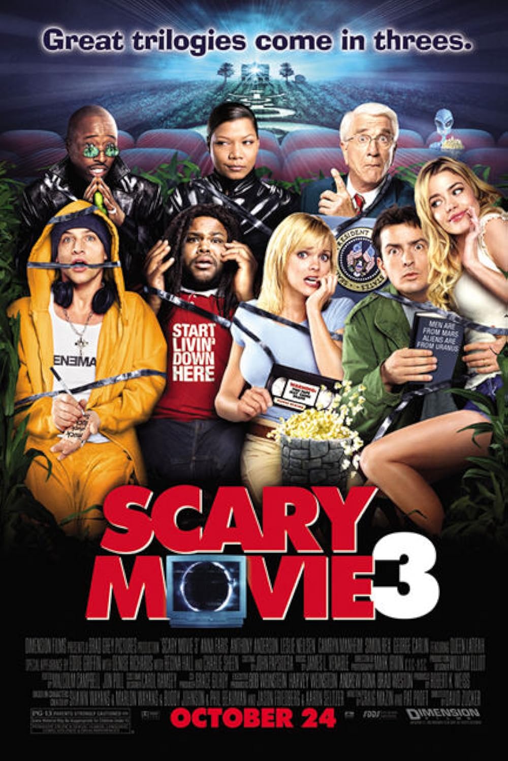 Scary Movie 3 (2003) Theatrical Cut 192Kbps 23.976Fps 48Khz 2.0Ch DVD Turkish Audio TAC