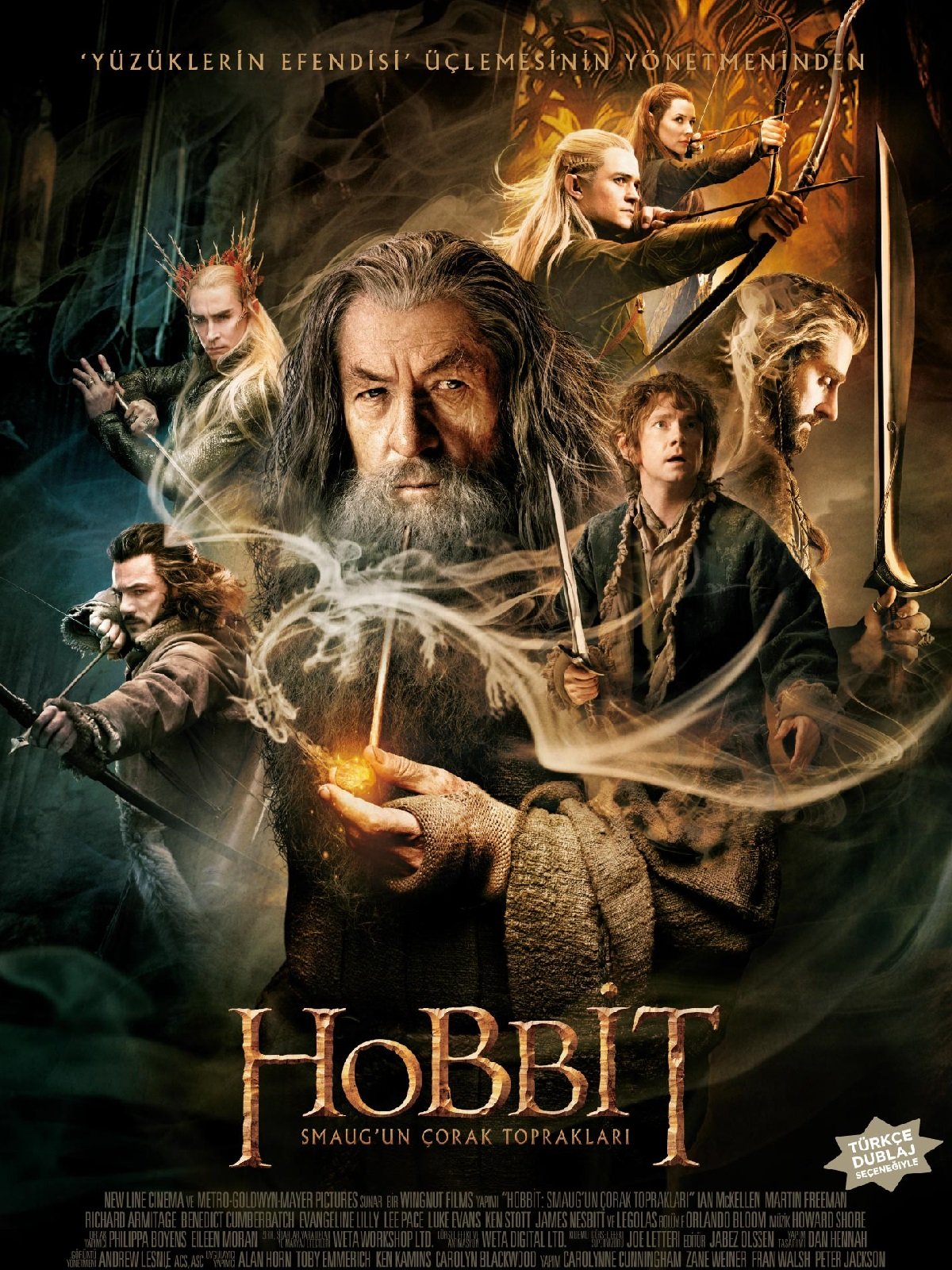 The Hobbit: The Desolation of Smaug (2013) Theatrical Cut 640Kbps 23.976Fps 48Khz 5.1Ch DD+ NF E-AC3 Turkish Audio TAC