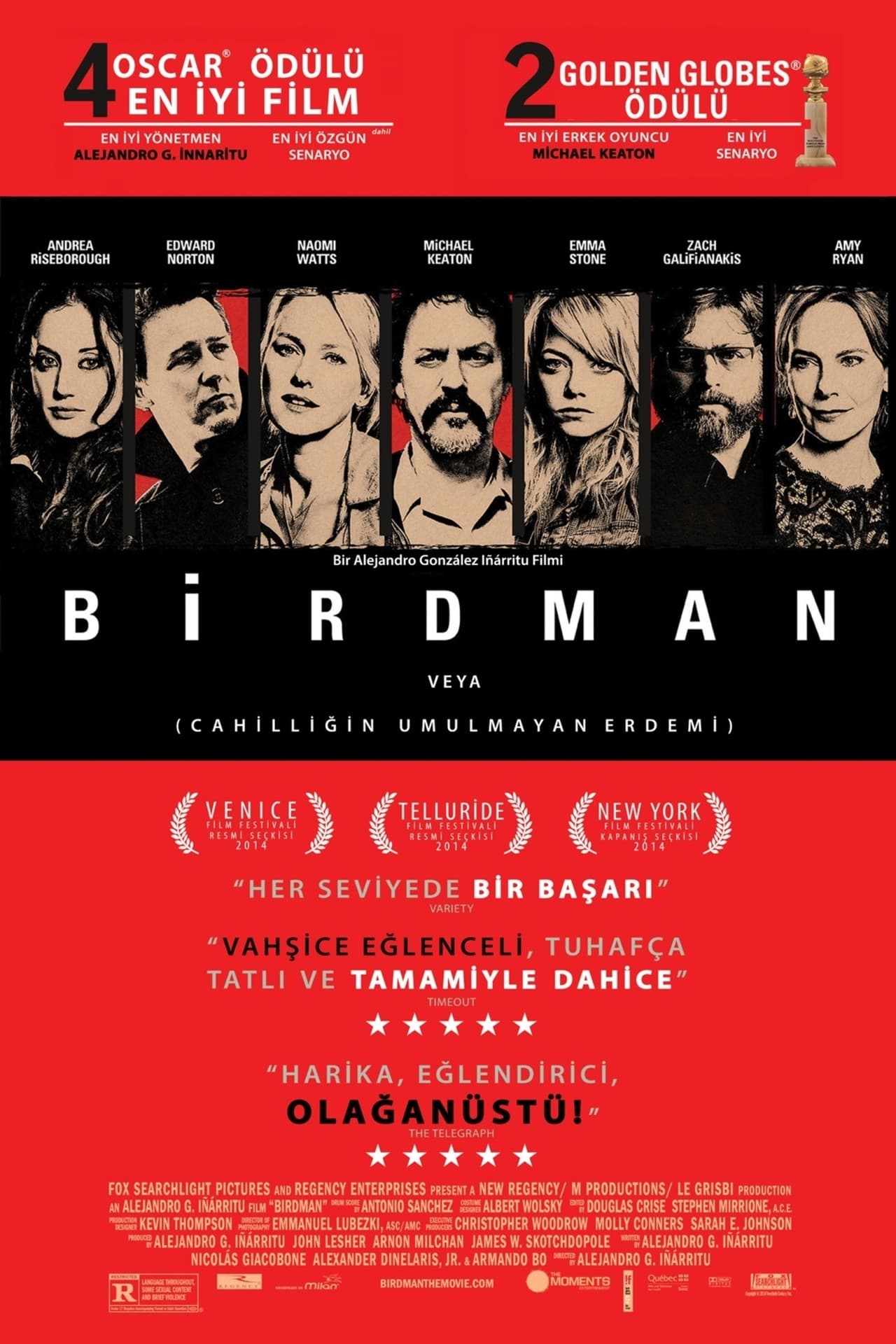 Birdman or (The Unexpected Virtue of Ignorance) (2014) 256Kbps 23.976Fps 48Khz 5.1Ch Disney+ DD+ E-AC3 Turkish Audio TAC