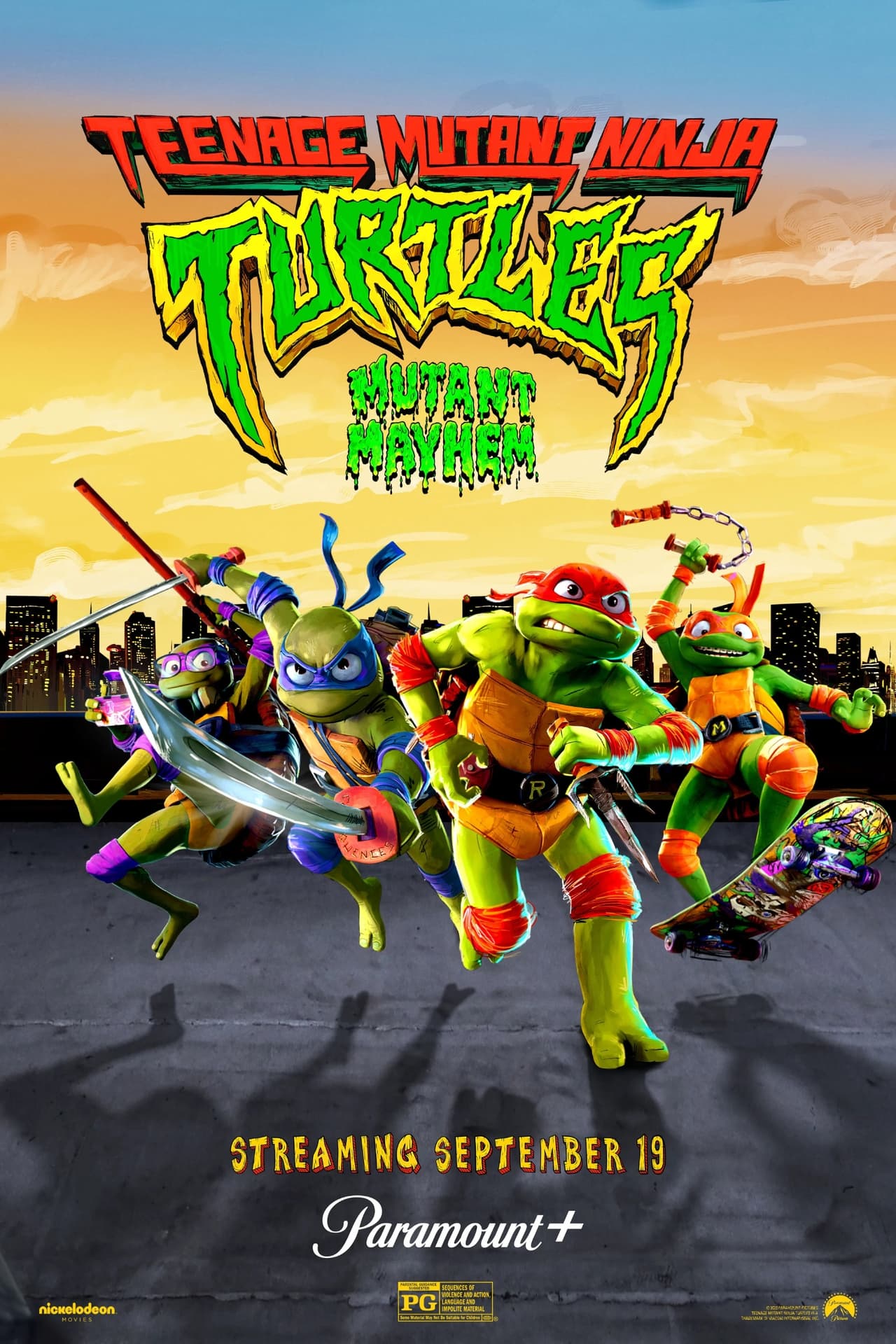 Teenage Mutant Ninja Turtles: Mutant Mayhem (2023) 192Kbps 23.976Fps 48Khz 2.0Ch G.Play Turkish Audio TAC