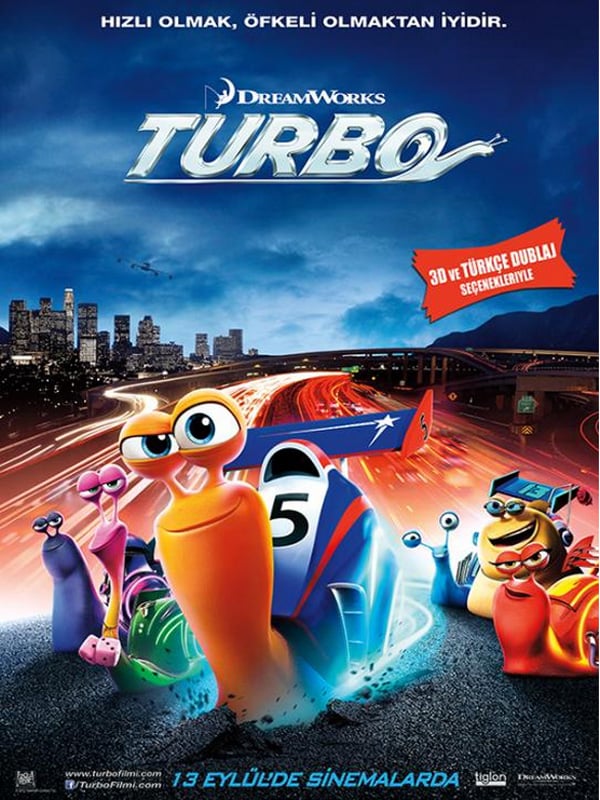 Turbo (2013) 640Kbps 23.976Fps 48Khz 5.1Ch DD+ NF E-AC3 Turkish Audio TAC