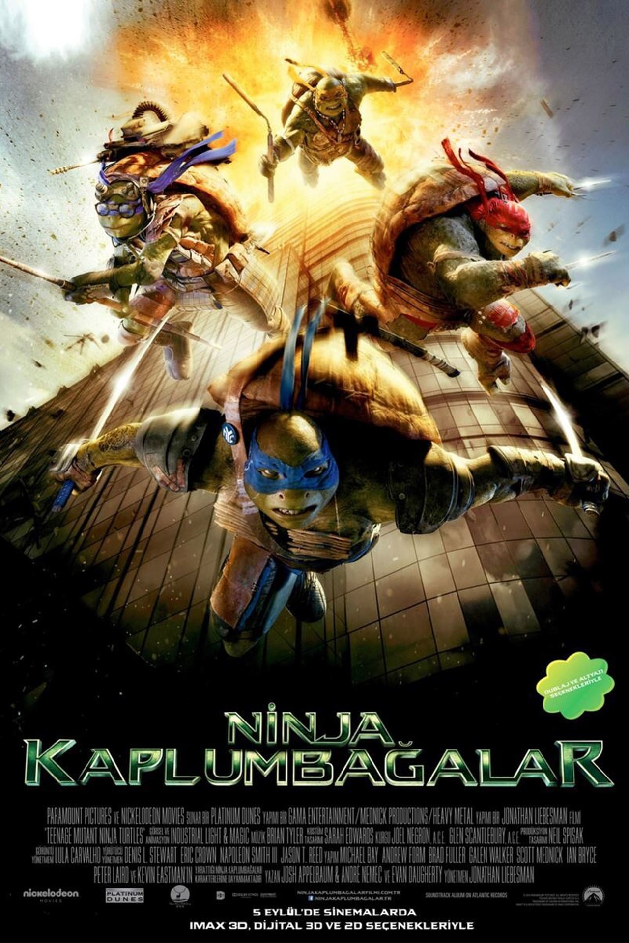 Teenage Mutant Ninja Turtles (2014) 640Kbps 23.976Fps 48Khz 5.1Ch DD+ NF E-AC3 Turkish Audio TAC