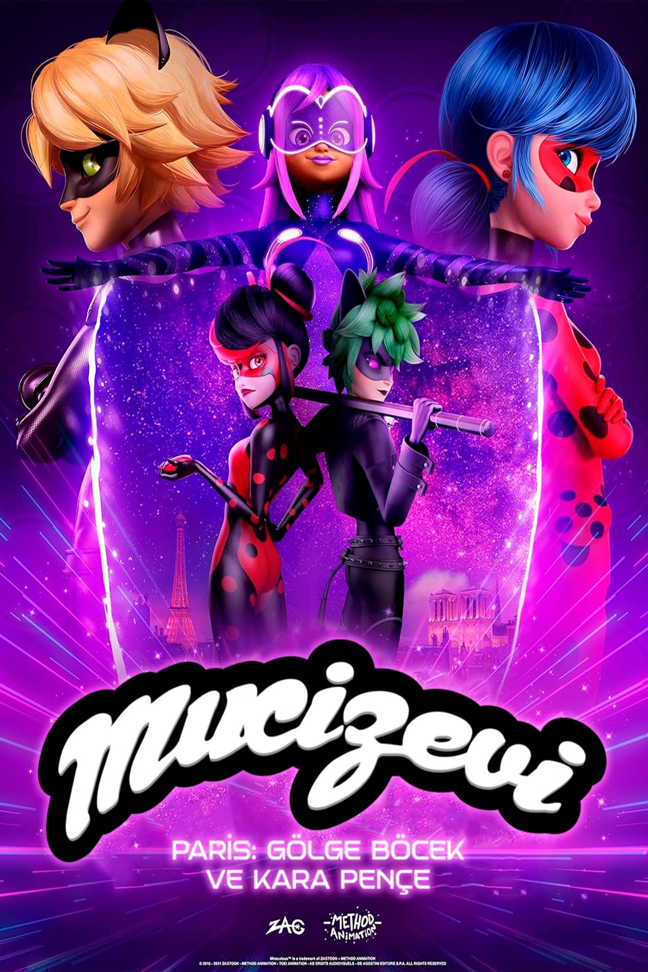 Miraculous World: Paris, Tales of Shadybug and Claw Noir (2023) 256Kbps 23.976Fps 48Khz 5.1Ch Disney+ DD+ E-AC3 Turkish Audio TAC